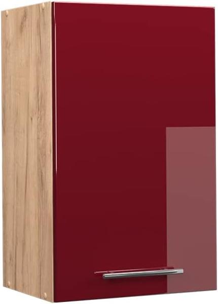 Vicco Küchenschrank Küchenmöbel Fame-Line modern Küche Einbauküche Küchenzeile Blende Unterschrank Hochschrank Hängeschrank Hochglanz (Eiche-Rot, Hängeschrank 45 cm)