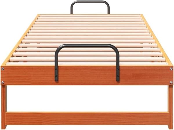 vidaXL Bettrahmen Braun 80 x 210 cm Massives Kiefernholz 873159 Bild 5