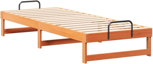 vidaXL Bettrahmen Braun 80 x 210 cm Massives Kiefernholz 873159 Bild 7