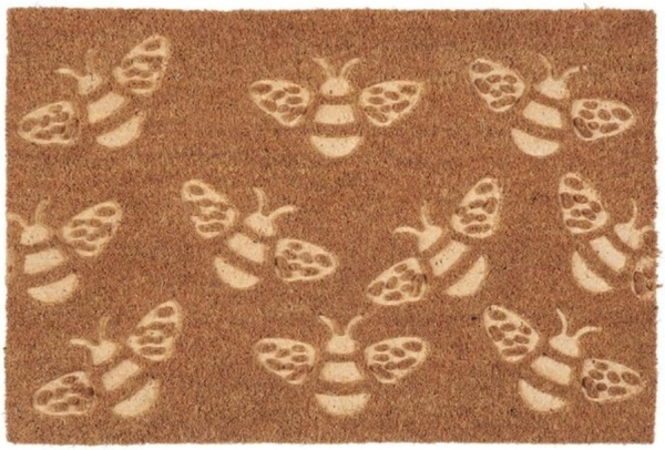 Ib Laursen - Fußmatte Türmatte Fußabtreter Bienen Natur Kokos PVC 2808-00