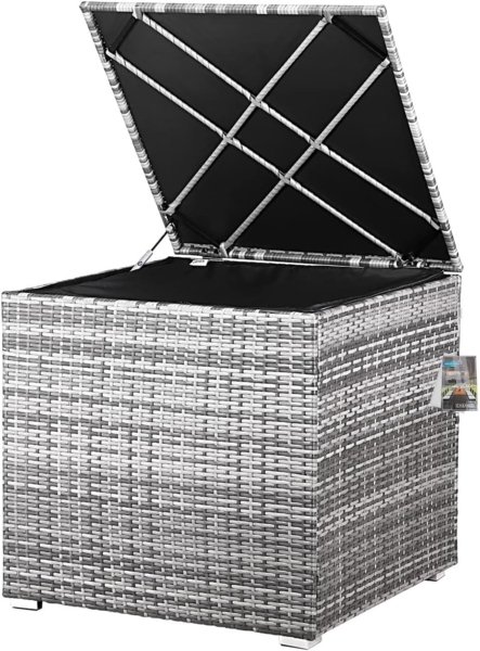 Casaria Auflagenbox (1 St), 318 L mit Deckel 75x75x70cm Wasserdicht Gasdruckfeder Garten