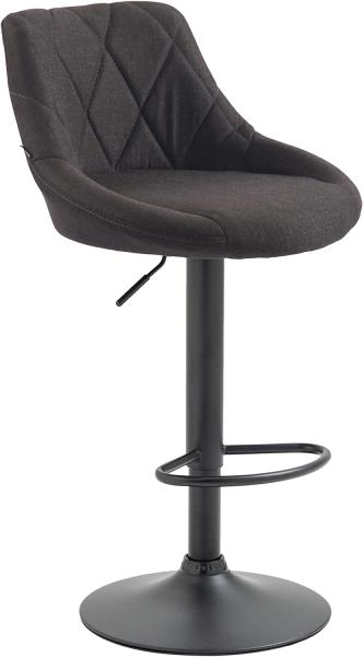 Barhocker Lazio Stoff schwarz (Farbe: dunkelgrau)