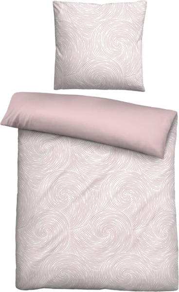 biberna Tencel Bettwäsche 0474495 STRUDEL, rose, 1x 135x200 cm + 1x 80x80 cm