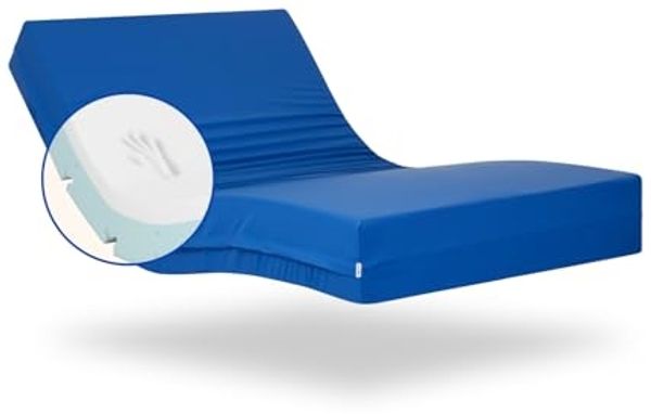Gerialife® Geriatrische Krankenhaus-Gelenkmatratze | 6 cm viskoelastischer Schaumstoff | Wasserdichter hygienischer Bezug (80x190)