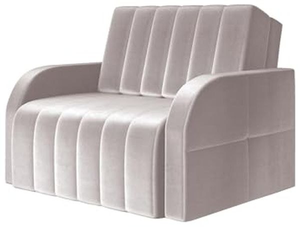 MOEBLO Kindersofa aus Samtstoff MONTANA 80, mit Bettfunktion Schlafsofa mit Bettkasten Sessel mit Schlaffunktion Schlafsessel Sofa Sessel Jugendsofa Schlafsofa 1-Sitzer Gästebett, mit Relaxfunktion