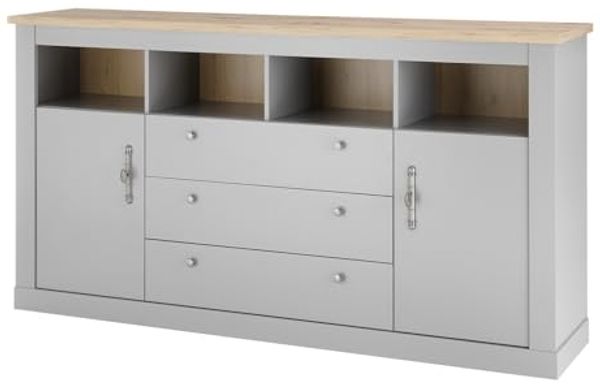 Sideboard Rideau in grau und Eiche Artisan 198 cm