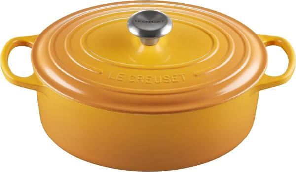 Le Creuset Bräter 'Signature' , Gusseisen , Oval, für alle Herdarten und Induktion geeignet, Nectar, 29,0 cm