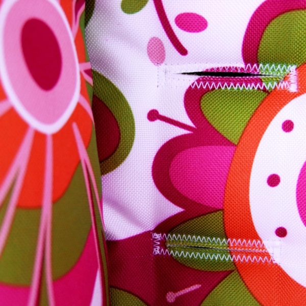 BAMBINIWELT Ersatzbezug Sitzkissen Bezug kompatibel mit Peg Perego Prima Pappa-Diner (grau pinke Blumen) Bild 6