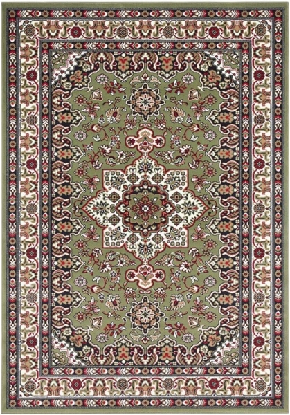 Orientalischer Kurzflor Teppich Parun Täbriz Grün - 160x230x0,9cm