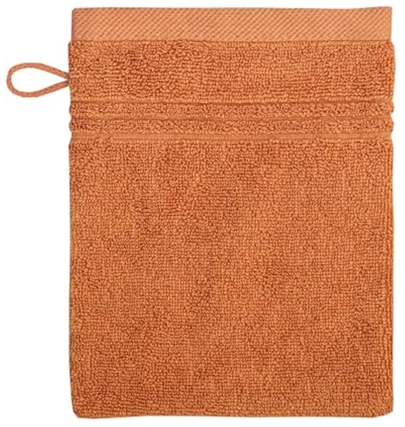 Bio Baumwolle Handtücher - alle Größen & Trendfarben Waschhandschuh, 16x21 cm, terra