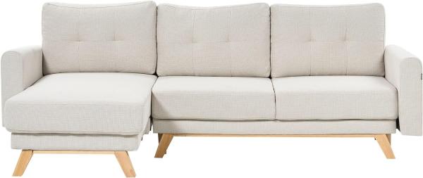 Ecksofa SIRO Helles Beige Rechtsseitig