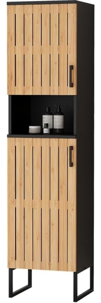 Badschrank Vayra Bambus 35 x 145 cm Vicco Bild 6