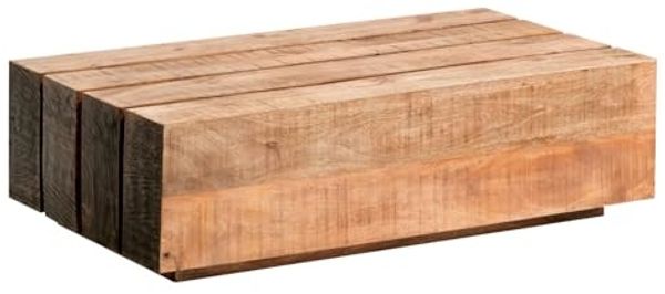 Exklusivität trifft Natur: Couchtisch Dakota 120x70 aus Mango - Das Highlight für Ihre Wohnlandschaft