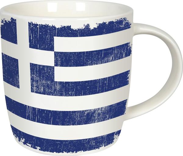 Könitz becher Vintage Flag Griechenland, Tasse, Kaffeebecher, New Bone China, Bunt, 350 ml, 11 7 275 2666