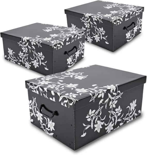 Spetebo Aufbewahrungsbox (Set, 3 St, Aufbewahrungsboxen), Stapelbox Geschenkbox