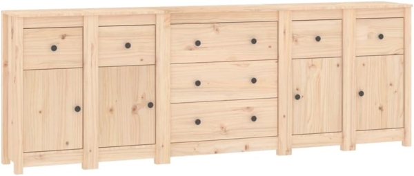 vidaXL Sideboard 230x35x80 cm Massivholz Kiefer 3114094