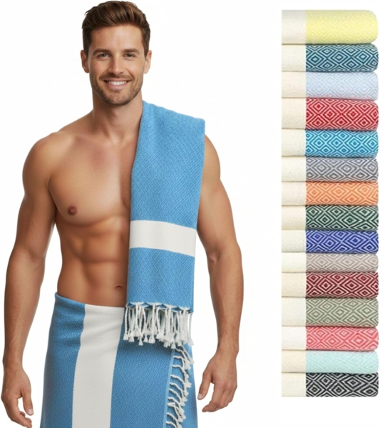 furora HOLIDAY Saunatuch Saunahandtuch Saunatuch Damen + Herren, Hamamtuch groß 100x200 XXL