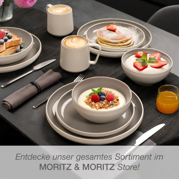 Moritz & Moritz Kombiservice CAVO Geschirrset - Stone (18-tlg), 6 Personen, Steinzeug, für 6 Personen aus Steinzeug Bild 7
