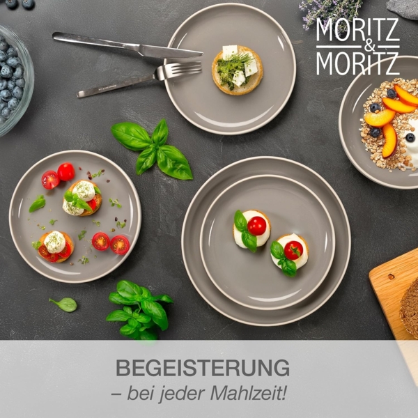 Moritz & Moritz Kombiservice CAVO Geschirrset - Stone (18-tlg), 6 Personen, Steinzeug, für 6 Personen aus Steinzeug Bild 6