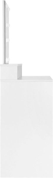 ML-DESIGN Schminktisch Frisierkommode aus MDF Holz mit Spiegel Make-up Tisch, Kosmetiktisch Weiß mit LED Beleuchtung und Schublade Schminkkommode Bild 6