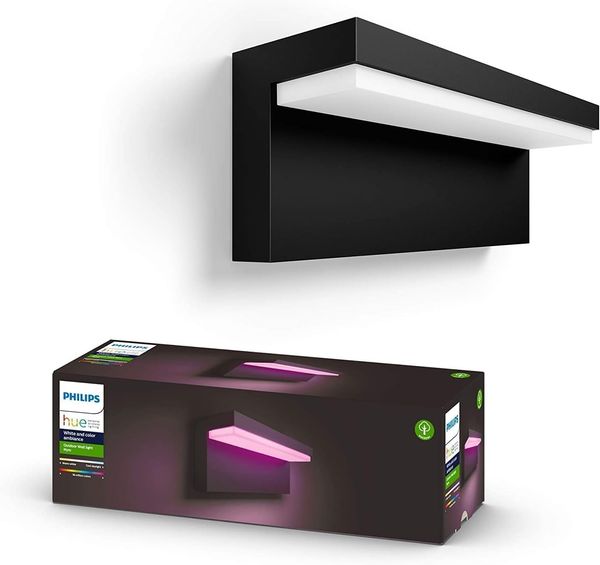 Philips Hue Outdoor Nyro Wall Lantern - Black