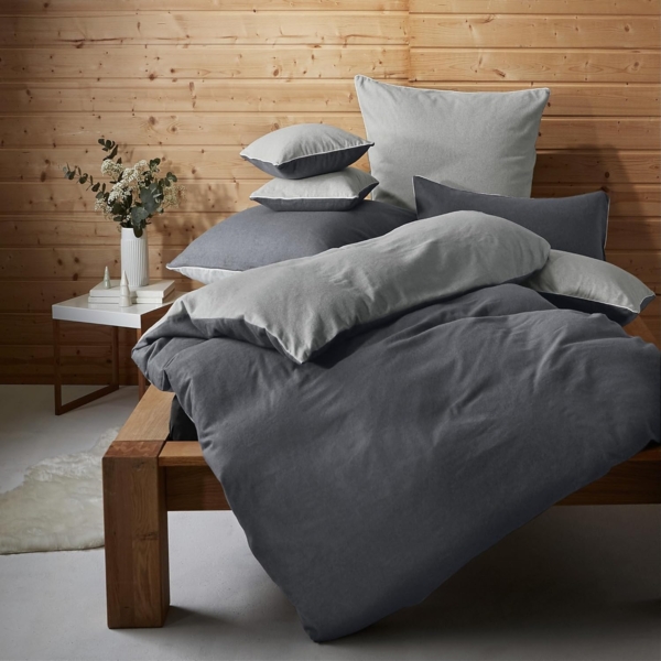 Erwin Müller Bettwäsche Wendebettwäsche, Biber, Uni Bild 4