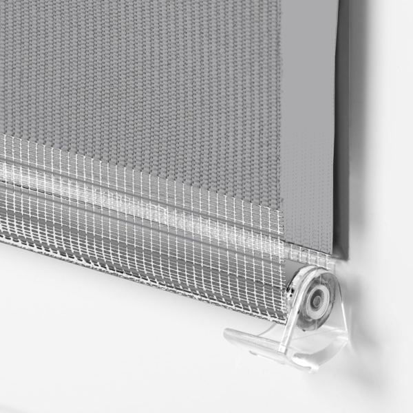 Doppelrollo Klemmfix ohne Bohren 50x210 cm Grau Duo Rollo Klemmrollo Sonnenschutzrollo Fensterrollo für Fenster & Türen Zebrarollo Seitenzugrollo Bild 5