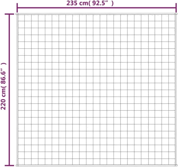 vidaXL Gewichtsdecke Stoff, 1x Gewichtsdecke, Blau, 220x235 cm, Stoff, 15 kg Bild 6