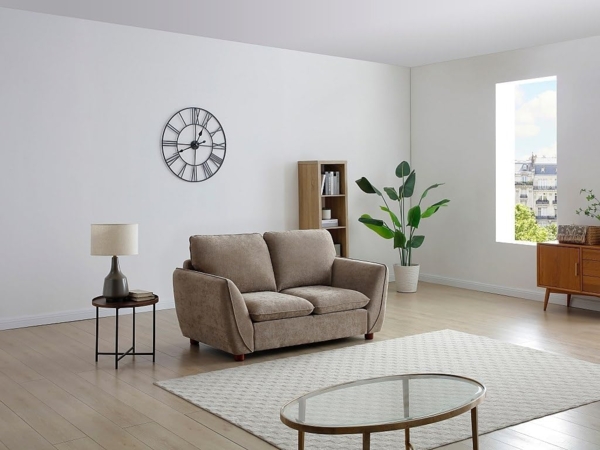 Vente-unique - Sofa 2‑Sitzer – Stoff – Taupe – MENARDIA Bild 2