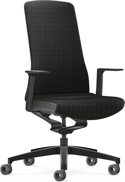 Interstuhl Pure Fashion Edition – Der Bürostuhl passt Sich an Gewicht und Bewegung des Nutzers an – ausgestattet mit der nachgewiesen ergonomischen Smart-Spring Technologie (Schwarz/Schwarz)