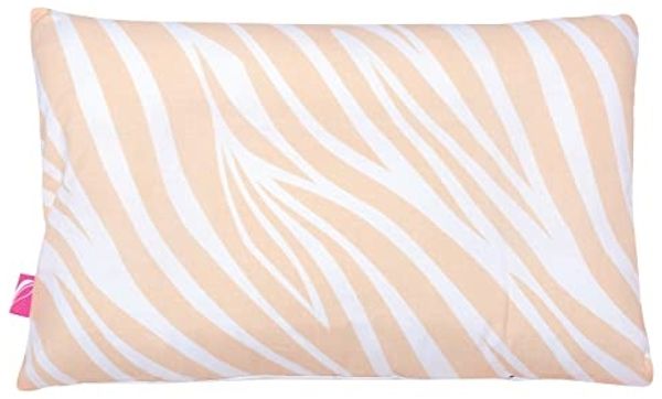 Babykopfkissen Kinderkopfkissen 35x40 cm -Öko Tex Standard 100 - inkl. abnehmbarem Bezug aus 100% Baumwolle von Motherhood (Zebra apricot)