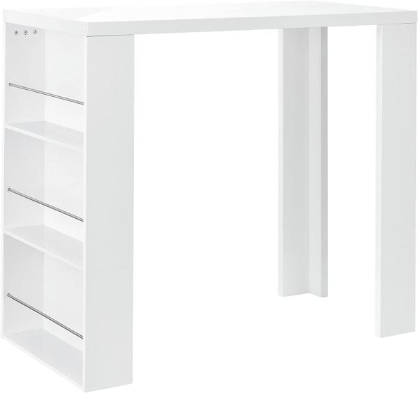 Bartisch Bonn 117 x 57 x 106,5 cm mit 3 Fächern Weiß en. casa