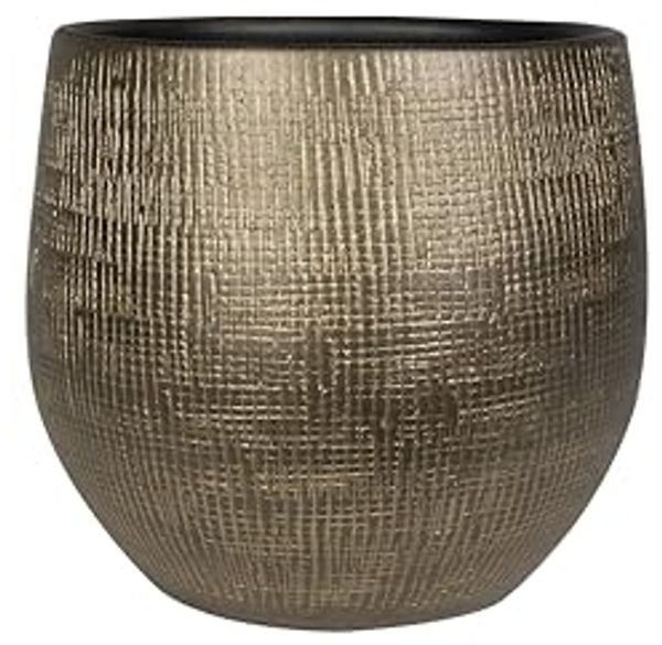 Steege Pflanztopf – modernes Design – goldfarben – 32x36 cm – Blumentopf
