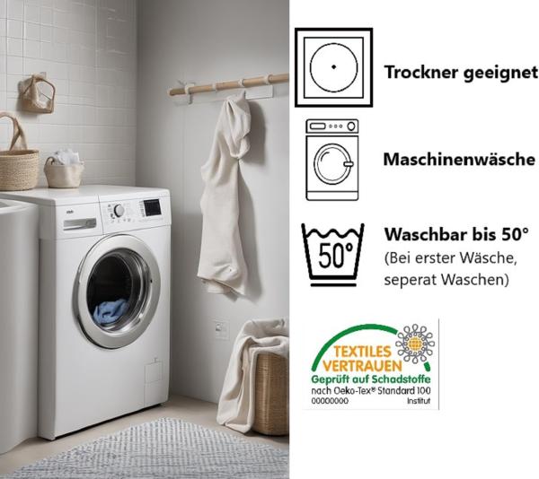 Jersey Kissenbezug, 2er Set, Baumwolle, Royalblau, 40x80 cm Bild 7