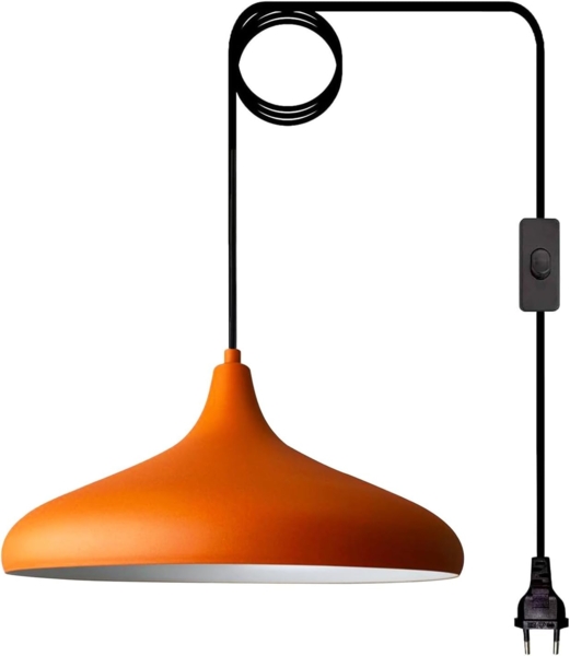 Bamyum Pendelleuchte Champion Pendelleuchte mit Stecker 35 cm, Metall mit 450 cm Kabel, ohne Leuchtmittel
