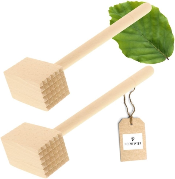 Hofmeister Fleischklopfer Buchenholz Fleischklopfer Schnitzelklopfer