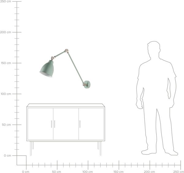 Wandlampe MISSISSIPPI verstellbar Metall Hellgrün Bild 9