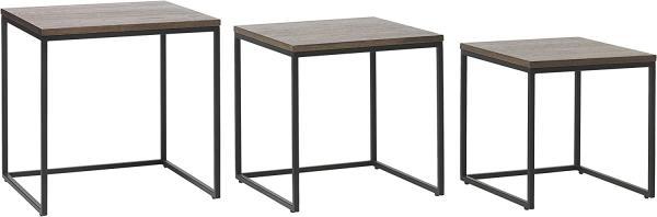 Satztisch >RIVOLI< (B/H/T: 50 x 50 x 50 cm) in Eiche/Smoked - 50 x 50 x 50 (BxHxT)