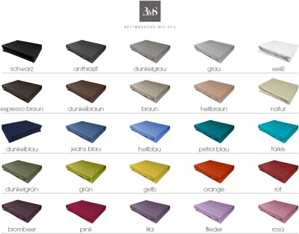 Bettwaesche-mit-Stil Mako-Satin Spannbettlaken rosa 180x200cm Höhe 21-30cm Bild 5