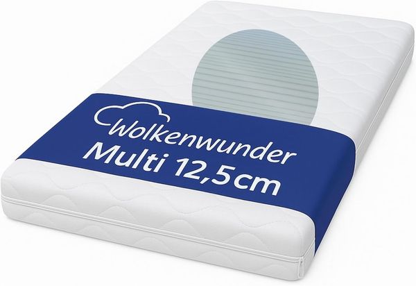 Wolkenwunder 7-Zonen Schaummatratze 'Wellflex Multi' H2, Höhe 12 cm, 90x200 cm