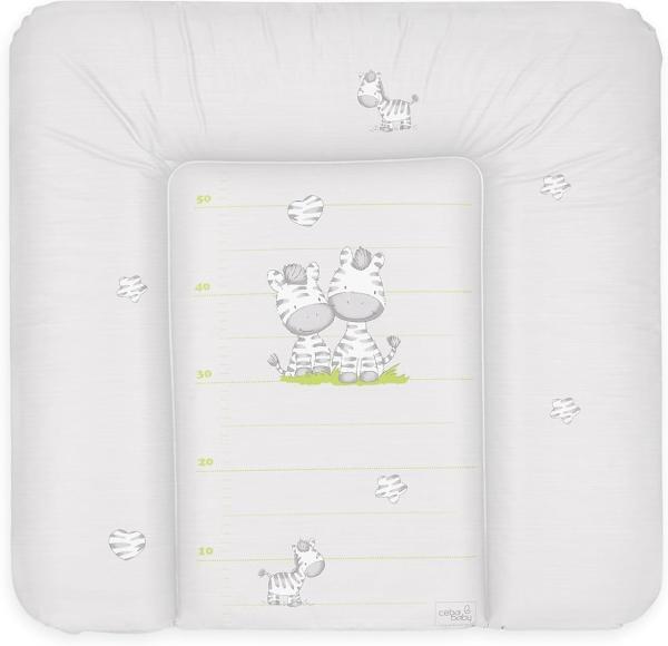 Ceba Ceba Baby Gray Zebra soft changing mat 75x72 cm