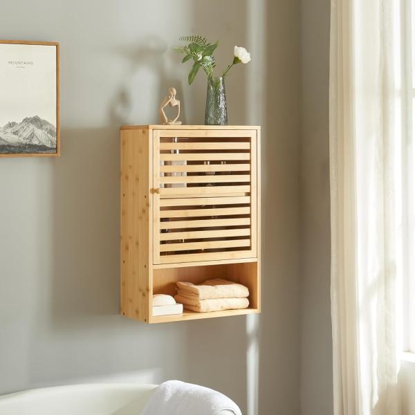 Badezimmerschrank Gjesdal 60x40x20 cm Bambus [en. casa]