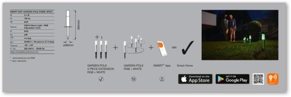 LEDVANCE SMART+ GARDENPOLE MULTICOLOR RGBW WIFI Extension 3 Bild 4