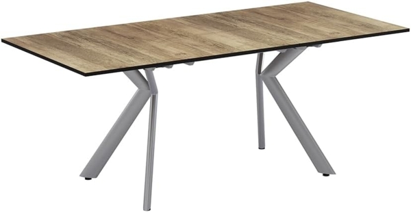 Vicco Esstisch Eiche rustikal/Grau 140 x 90 cm ausziehbar, Trill