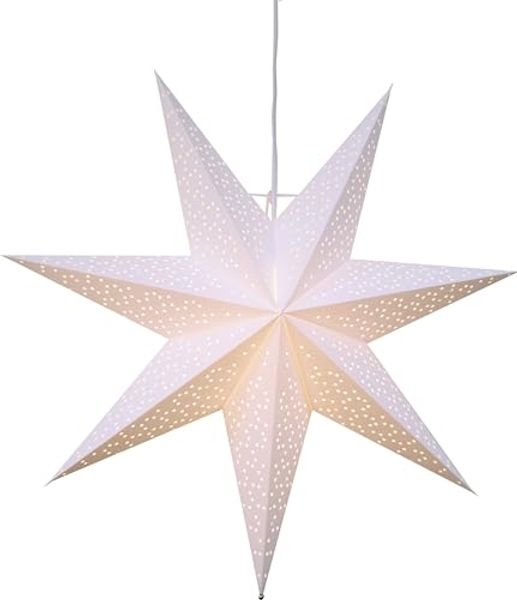 Weihnachtsstern Dot 3D Papierstern, Weiß, E14 Fassung, Ø 54 cm