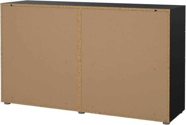 Dmora - Kommode Solene, Wohnzimmerbuffet, Wohnzimmer-Sideboard, Moderne Küchen-Speisekammer, 140x40 h82 cm, Schwarz Bild 4