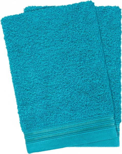 Hammetex 2er Set Mini Handtücher 15x22 cm, 100% Baumwolle mit Waschlappen Waschen Frottier, Superwuschel Weiche Qualität Strapazierfähig, Türkis