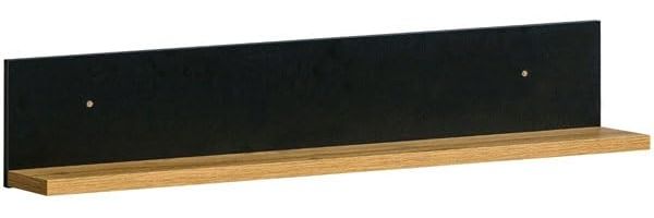 Wandregal Wandboard Lamia 90x17x18cm Eiche Wotan schwarz