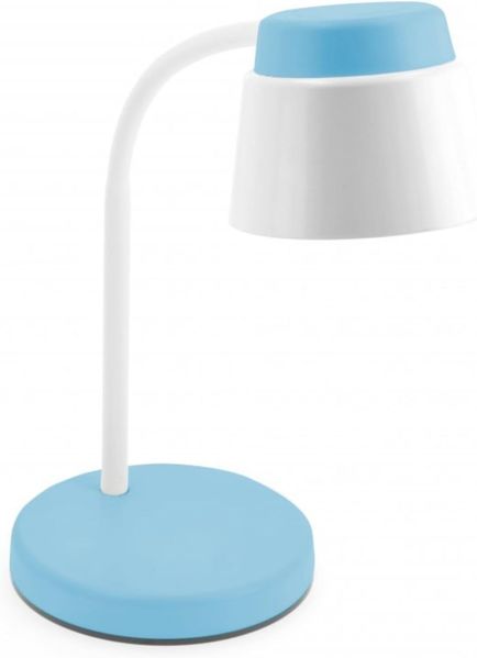 GTV Schreibtischlampe Helin, 350 Lumen, Leselicht 4000k, LED-schreibtischlampe, Nachttischlampe, Tischlampe, mit 150 cm Stromkabel, weiß, stabil & modern