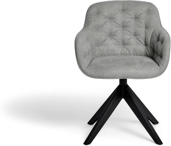 Jahnke ESSZIMMERSTUHL Kensington Twist Lock HELLGRAU MELIERT/SCHWARZ Bild 3